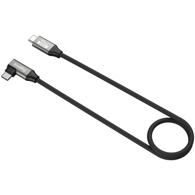 SmallRig USB-C Cable Recto a Ángulo Derecho 40 Gb/s 240W PD 8K 60Hz