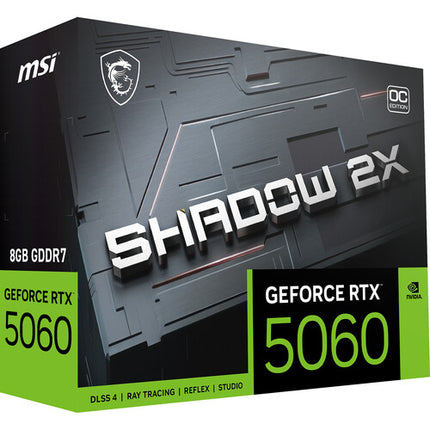 MSI GeForce RTX 5060 SHADOW 2X OC Tarjeta Gráfica 2535 MHz 8GB GDDR7