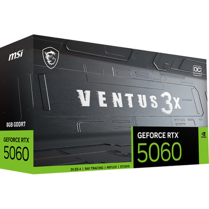 MSI GeForce RTX 5060 VENTUS 3X OC Tarjeta gráfica 8GB GDDR7 2550MHz Boost