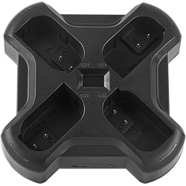 ZITAY DMW-BLK22 Cargador rápido 4 canales para baterías Panasonic USB-C PD 45W