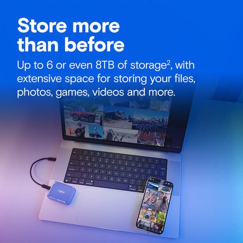 Crucial 2TB X10 SSD portátil USB 3.2 Gen 2x2 2100 MB/s IP65 resistente al agua y polvo