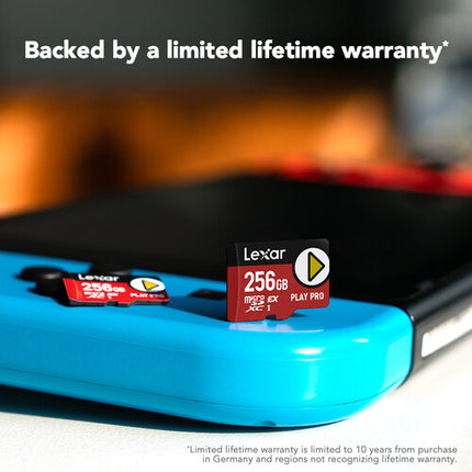 Lexar 256GB PLAY PRO microSDXC Express Tarjeta de Memoria 900MBs Lectura 600MBs Escritura