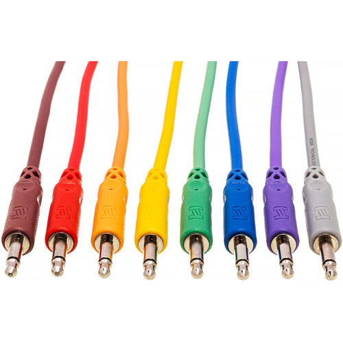 Hosa Technology Set 8 cables de parche 3.5mm TS Unbalanceados 1 pie