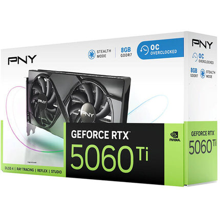 PNY NVIDIA GeForce RTX 5060 Ti 8GB OC Tarjeta Gráfica 2692 MHz 180W