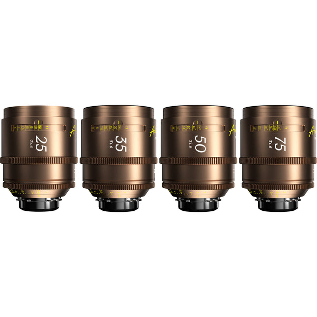 DZOFilm Arles Lustre T1.6 Full Frame Kit de 4 Lentes Prime 25 35 50 75mm Estuche Rigido