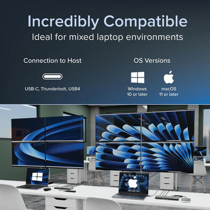 Plugable UD-7400PD Estación de Acoplamiento USB-C HDMI 5 Pantallas 140W 2.5 Gb/s Ethernet