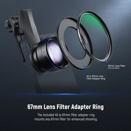 Neewer LS-41 PRO Lente Telefoto 60mm con Clip y Adaptador 67mm