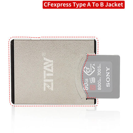 ZITAY Adaptador Tarjeta CFexpress Tipo A a B Velocidad 800 MB/s Lectura 700 MB/s Escritura