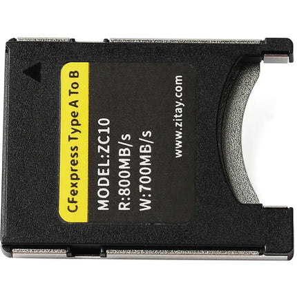 ZITAY Adaptador Tarjeta CFexpress Tipo A a B Velocidad 800 MB/s Lectura 700 MB/s Escritura