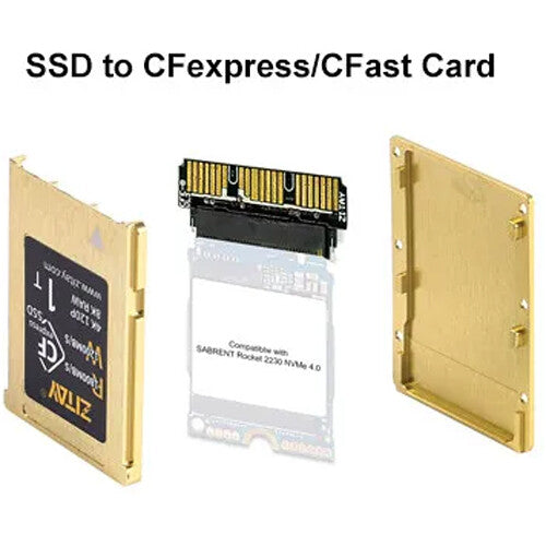 ZITAY Adaptador Tarjeta CFexpress Tipo B para SSD NVMe M.2 2230 1800 MB/s Lectura 1200 MB/s Escritura