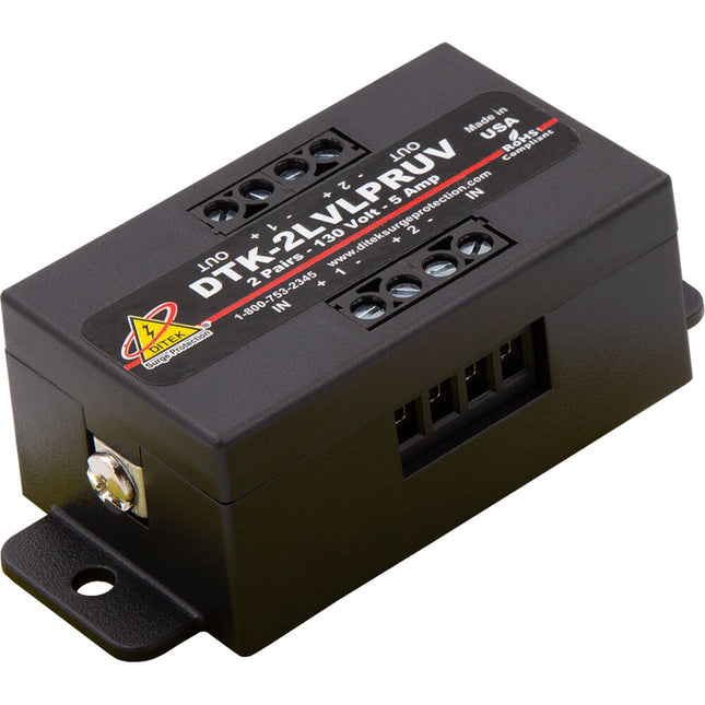 DITEK DTK-2LVLPRUV Protector de Sobretensión para Circuito 2 Pares 130V Montaje DIN