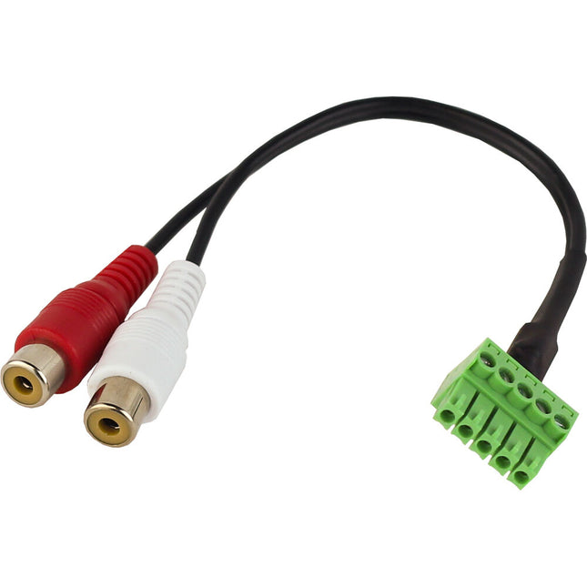 AVPro Edge Cable de Extracción de Audio 5-Pin Phoenix a 2 RCA Hembras Señal Estéreo Analógica
