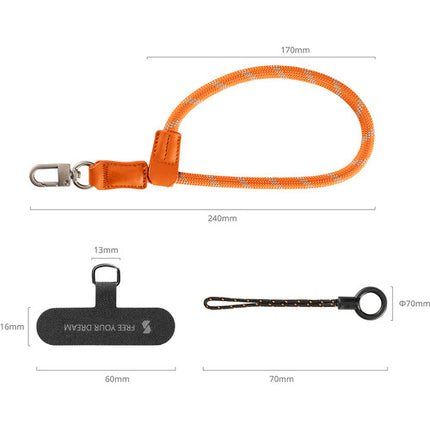 SmallRig FilMov Correa de Muñeca para Teléfono Ajustable de Nylon Naranja