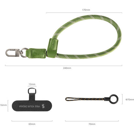 SmallRig FilMov Correa de Muñeca para Teléfono Verde Ajustable de Nylon