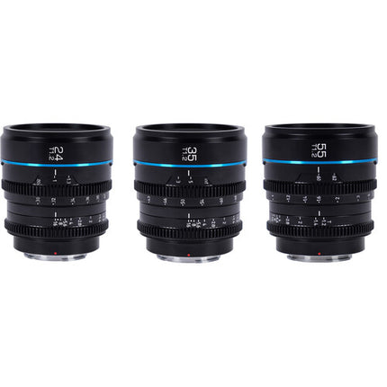 Sirui Night Walker T1.2 S35 Juego de 3 lentes cine 24 35 55mm Funda