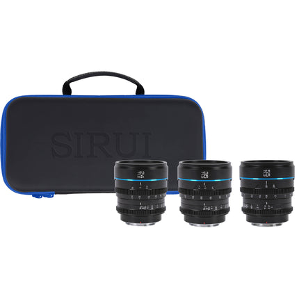 Sirui Night Walker T1.2 S35 Juego de 3 lentes cine 24 35 55mm Funda