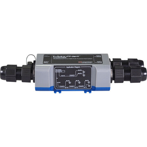 Vigitron MaxiiNet Vi3003WP Switch exterior 3 puertos Gigabit PoE 60W IP67 resistente agua