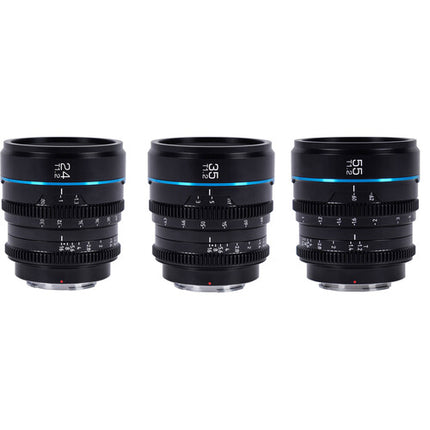 Sirui Night Walker T1.2 S35 Set de 3 lentes cine 24 35 55mm Leica L con estuche