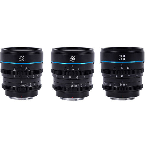 Sirui Night Walker T1.2 S35 Set de 3 lentes cine 24 35 55mm Leica L con estuche