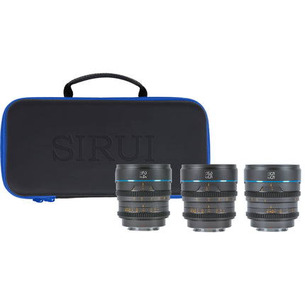Sirui Night Walker T1.2 S35 Set de 3 Lentes Cine 24 35 55mm con Estuche