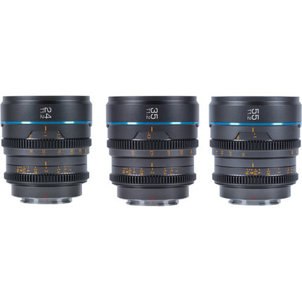Sirui Night Walker T1.2 S35 Juego de 3 Lentes Cine 24 35 55mm con Estuche