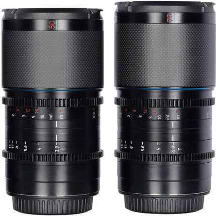 Sirui Saturn T2.9 Set de 2 Lentes Anamórficas Full Frame 50 y 75mm Carbono