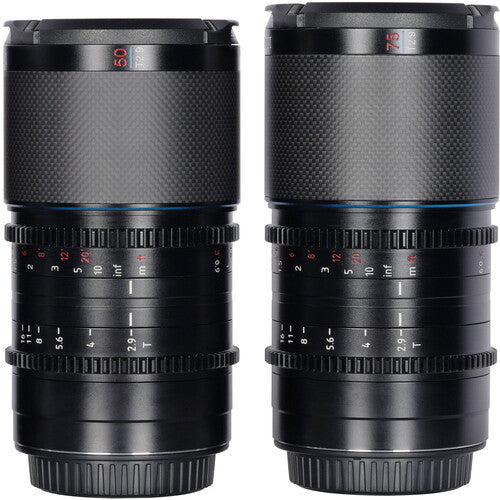Sirui Saturn T2.9 Set de 2 Lentes Anamórficas Full Frame 50 y 75mm Carbono