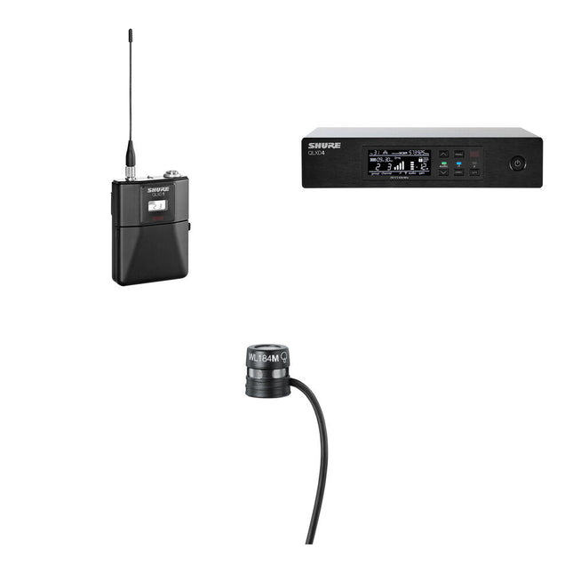 Shure QLXD14/84 Sistema inalámbrico lavalier supercardioide digital con 9 horas batería y 330 pies alcance
