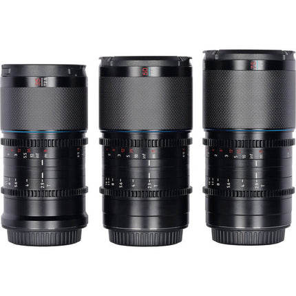 Sirui Saturn T2.9 1.6x Set Anamórfico Carbono Full Frame 35 50 75mm Estuche