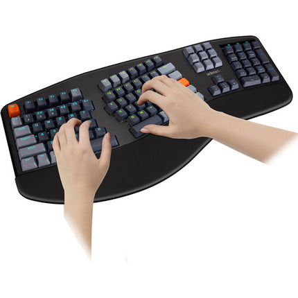 Adesso EasyTouch 1500 Teclado mecánico inalámbrico ergonómico RGB 3000mAh