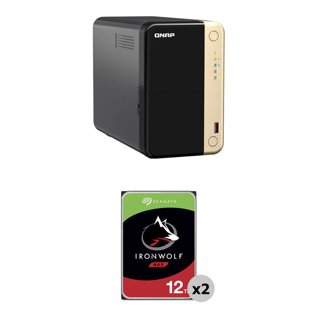 QNAP TS-264 NAS 24TB 2 Bahías 2 x 12TB 7200 rpm SATA III