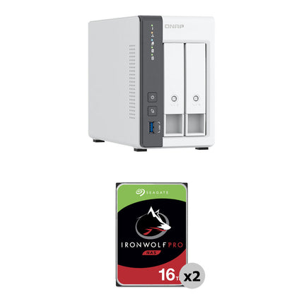 QNAP TS-216G NAS 32TB 2 Bahías 2x16TB 7200 rpm SATA III