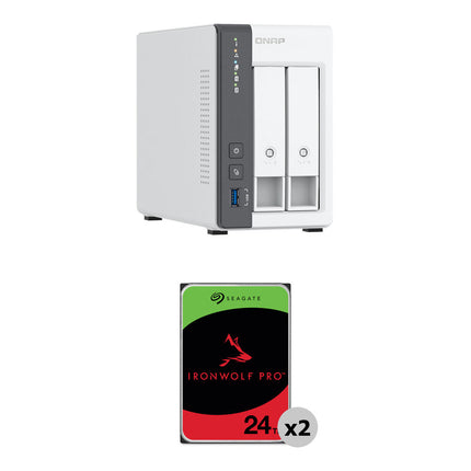 QNAP TS-216G NAS 48TB 2 Bahías 2 x 24TB 7200 rpm SATA III
