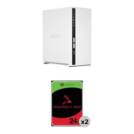QNAP TS-233 48TB Almacenamiento NAS 2 Bahías 2 x 24TB 7200 rpm SATA III