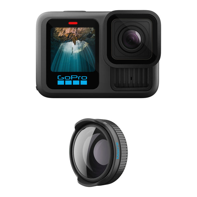 GoPro HERO13 Black Cámara Acción con Macro Lens Mod 27MP 1/1.9" Sensor