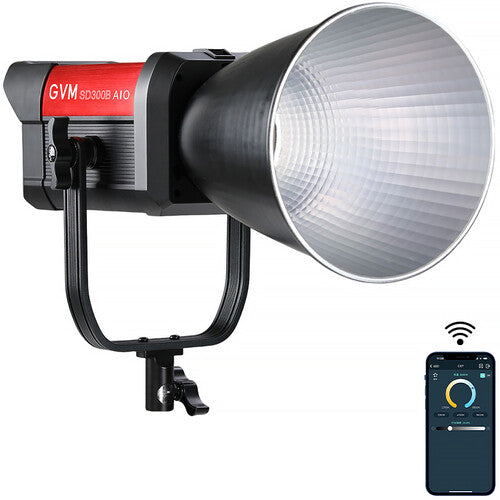 GVM SD300B AIO Bi-Color LED Monolight 300W 11500 Lux 2700-6800K Kit Completo