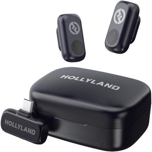 Hollyland LARK A1 Duo sistema de micrófono inalámbrico 2 personas con USB-C 9 horas batería 650 pies alcance
