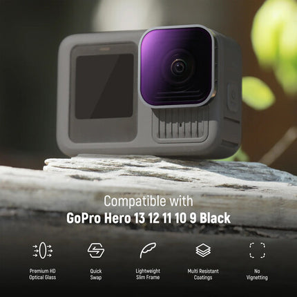 Neewer FL-GP18 Set de 4 filtros para GoPro 13 12 11 10 9 ND8 ND16 ND32 PL con estuche y paño de limpieza