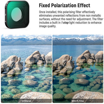 Neewer FL-GP18 Set de 4 filtros para GoPro 13 12 11 10 9 ND8 ND16 ND32 PL con estuche y paño de limpieza