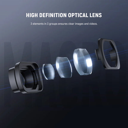 Neewer LS-64 Lente Macro 2x para DJI Osmo Pocket 3 Distancia 20-40mm Multicapa