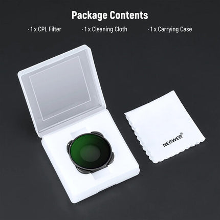 Neewer FL-GP23 Filtro Polarizador Circular para GoPro HERO13 a 9 con Estuche y Paño de Limpieza