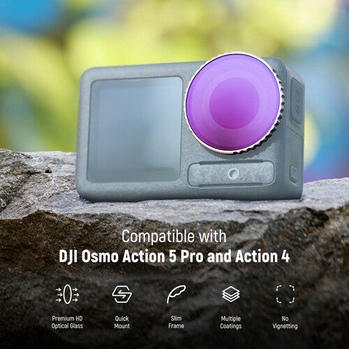 Set de 4 Filtros ND Neewer FL-B04 para DJI Action 4 5 Pro ND8 ND64