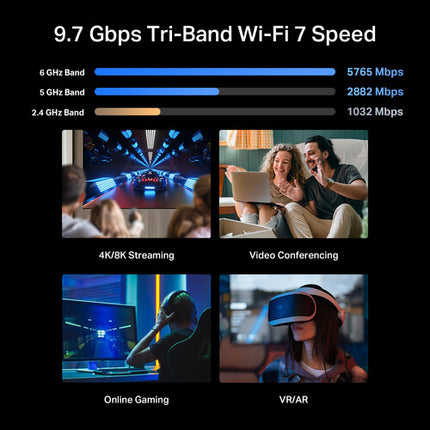 TP-Link Archer BE600 BE9700 Router Inalámbrico Tri-Banda Wi-Fi 7 Con 10G Ethernet