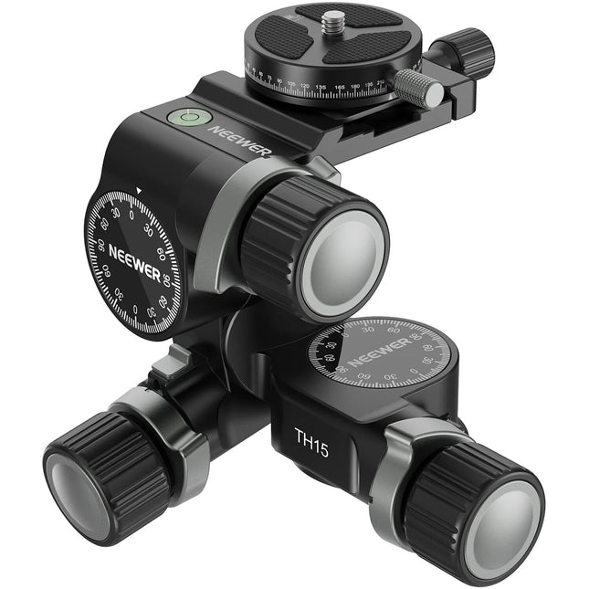 Neewer TH15 Cabezal de Trípode Preciso 13.2 lb 5.5" 3 Vías