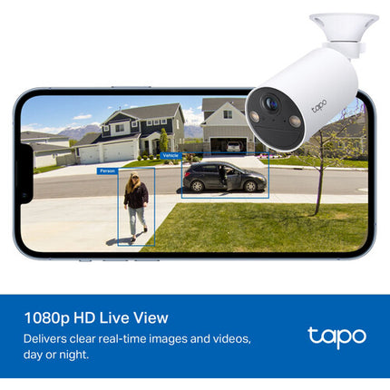 TP-Link Tapo C402 Cámara Exterior Inalámbrica 1080p Visión Nocturna 180 Días Batería