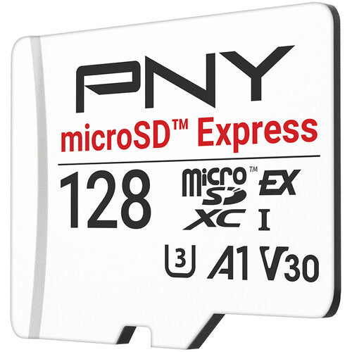 PNY 128GB microSD Express Tarjeta de Memoria UHS-I U3 V30 890MBs Lectura 550MBs Escritura