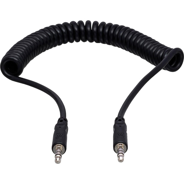 Hosa Technology CMM-105C Cable en espiral 3.5mm Macho a Macho 1.5m Nickelado