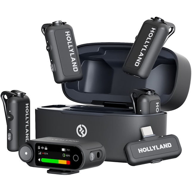 Hollyland LARK MAX 2 Combo Micrófono Inalámbrico 4 Personas 48 kHz 11 Horas Batería