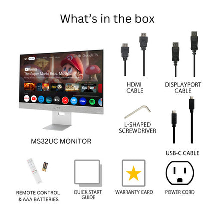 ASUS ZenScreen MS32UC Monitor Inteligente 31.5" 4K UHD HDR 400 nits USB-C