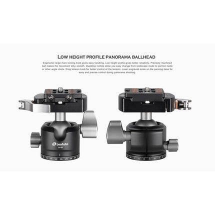 Leofoto LS-284CEX X trípode de fibra de carbono altura 60.5 LH-30LR cabezal bola
